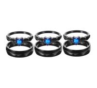 RVHAOODI 3sets Couples Matching Engagement Promise Rings Comfortable Metal Ring Exquisite Design for Parties 2pcs*3 jewellery