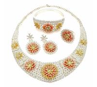 RVHAOODI 4 Pcs Jewelry Sets for Women Earrings Ring Women's Jewelry Sets for Brides
