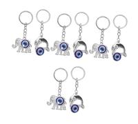 RVHAOODI 4sets Creative Elephant Keychain Evil Eye Pendant Decor Ornament for Boys and Girls 2pcs*4