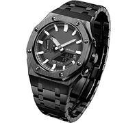 RVHAOODI 5 gen/5rd Ga2100 Gm2100 Mod Kit Bracelet de montre en métal pour Ga2100/2110 Boîtier de montre en acier inoxydable avec accessoires de couvercle inférieur