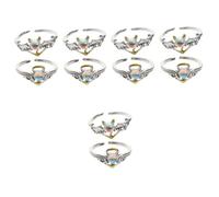 RVHAOODI 5sets Ring Women Vintage Moonstone Engagement Jewelry Present for Weddings Anniversaries and Special Occasions 2pcs*5 jewellery