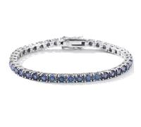 RVHAOODI 6-9 Inches Round Cut Colorful Blue Moissanite Tennis for D Color Lab Created Diamond Tennis Perfect for Daily Wear