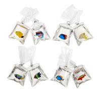 RVHAOODI 8Pcs Resin Fish Charms Goldfish Dangle Pendants for Keychains Bracelets Jewelry Making Whimsical Ocean Themed Accessories for DIY Crafts