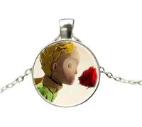 RVHAOODI 925 SterlingFox For Women And Men, Fox Under The Moon Little Prince Glass Dome Necklace, Fox Girl Initial Necklace, Fox Jewelry For Women, Jewelry
