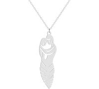 RVHAOODI 925 SterlingHug For Women And Men, Couple Hug Lovers Hugging Infinite Symbol Hugs And Kisses Necklace, Hugging For Women Holiday