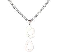 RVHAOODI 925 SterlingHug For Women And Men, Couple Hug Lovers Hugging Infinite Symbol Hugs And Kisses Necklace, Hugging For Women Holiday