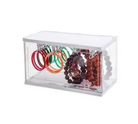 RVHAOODI Acrylic Jewelry Case with Rails and Hooks Organiser for Earrings and Transparents Bracelets Holder