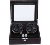 RVHAOODI Automatic Rotate Watch Winder Mute Automatic 4 Watch Winder with Leather Storage Beautiful Scenery