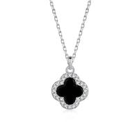 RVHAOODI Black Onyx Chain for Women Leaf Simple Lucky Jewelry Valentine's Day Gifts