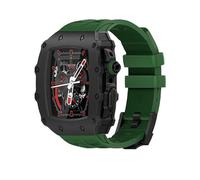 RVHAOODI Boîtier de montre en métal avec film trempé et kit de modification de bracelet de montre, pour 9 8 7 6 5 4 SE 44 mm 45 mm Series Watch Refit Accessoires de rechange