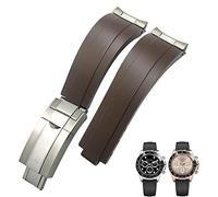 RVHAOODI Bracelet de montre à boucle courte en caoutchouc, 20mm 21mm, adapté au rôle de sous-marin Daytona OYSTERFLEX Yacht Master, petit bracelet en Silicone