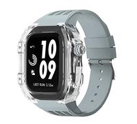 RVHAOODI Bracelet de montre - Coque de protection transparente en fluoroélastomère - Kit de modification du bracelet - Pour 8 7 6 5 4 SE 44 mm 45 mm