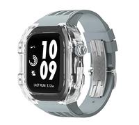 RVHAOODI Bracelet de montre - Coque de protection transparente en fluoroélastomère - Kit de modification du bracelet - Pour 8 7 6 5 4 SE 44 mm 45 mm
