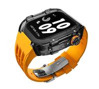 RVHAOODI Bracelet de montre - Coque de protection transparente en fluoroélastomère - Kit de modification du bracelet - Pour 8 7 6 5 4 SE 44 mm 45 mm