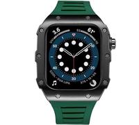 RVHAOODI Bracelet de montre en acier inoxydable et silicone, pour Series 8, 7, 6, 5, 4, SE, 45 mm, 44 mm, accessoires de rechange, pour homme et femme