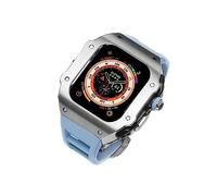 RVHAOODI Bracelet de montre en acier inoxydable pour 8 49 mm, style RM, cadre en métal résistant aux chocs, bracelet en fluoroélastomère et fermoir papillon 49 mm