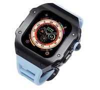 RVHAOODI Bracelet de montre en acier inoxydable pour 8 49 mm, style RM, cadre en métal résistant aux chocs, bracelet en fluoroélastomère et fermoir papillon 49 mm