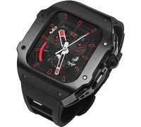 RVHAOODI Bracelet de montre en acier inoxydable pour 8 49 mm, style RM, cadre en métal résistant aux chocs, bracelet en fluoroélastomère et fermoir papillon 49 mm