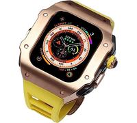 RVHAOODI Bracelet de montre en acier inoxydable pour 8 49 mm, style RM, cadre en métal résistant aux chocs, bracelet en fluoroélastomère et fermoir papillon 49 mm
