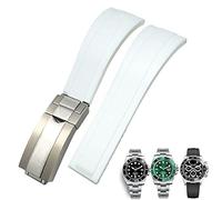 RVHAOODI Bracelet de montre en caoutchouc, 20mm 21mm, pour Daytona Submariner GMT Yacht-Master OYSTERFLEX, bracelet en Silicone, boucle de déploiement