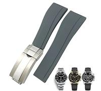 RVHAOODI Bracelet de montre en caoutchouc, 20mm 21mm, pour Daytona Submariner GMT Yacht-Master OYSTERFLEX, bracelet en Silicone, boucle de déploiement
