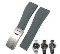 RVHAOODI Bracelet de montre en caoutchouc, 20mm 21mm, pour Daytona Submariner GMT Yacht-Master OYSTERFLEX, bracelet en Silicone, boucle de déploiement