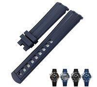 RVHAOODI Bracelet de montre en caoutchouc FKM 20 mm pour Omega 300 AT150 Noir Bleu Vert Plongée Bracelet souple étanche