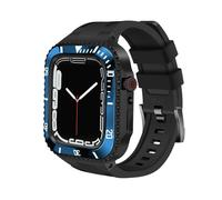 RVHAOODI Bracelet de montre en silicone en métal et acier inoxydable pour Band 9 8 7 45 mm 6 SE 5 4 Series 44 mm