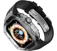 RVHAOODI Bracelet de montre en transparent transparent de 49 mm, 45 mm, 44 mm, pour 8 7 6 5 4 SE Series, boîtier de montre PC, bracelet de sport, fermoir en métal, kit