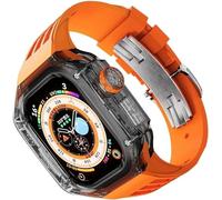 RVHAOODI Bracelet de montre en transparent transparent de 49 mm, 45 mm, 44 mm, pour 8 7 6 5 4 SE Series, boîtier de montre PC, bracelet de sport, fermoir en métal, kit