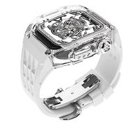 RVHAOODI Bracelet de montre transparent Fluororubber pour 8 7 6 SE 5 4 44 mm 45 mm Kit de modification de bracelet de sport en caoutchouc