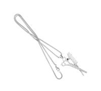 RVHAOODI Collier De Barbier De Salon De Coiffure Charme De Coiffeur Collier De Ciseaux Silver Métal