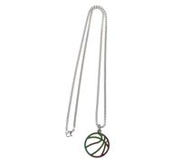 RVHAOODI Collier De Basket-Ball En Métal Pour Femme Pendentif Chaîne De Cou Pour Homme Décation De Cou Créative Chaîne De Cou De Basket-Ball Collier Décatif En Acier Inoxydable
