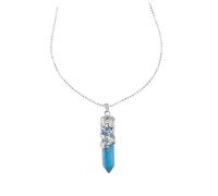 RVHAOODI Collier Pendentif En Cristal Chaîne De Cou Élégante Collier Bijoux De Cou Roman Bijoux De Cou Créatifs Pendentif De Cou Élégant Bleu Turquoise Violet,mauve
