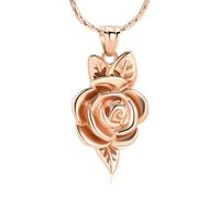 RVHAOODI Cremation Jewelry for Ashes Flower Shape Pendant Memorial Urn Necklace Stainless Steel Funeral Ashes Holder Keepsake for Women