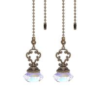 RVHAOODI de 2 pendentifs classiques en bronze et cristal - Chaîne à suspendre - Décation d'intérieur
