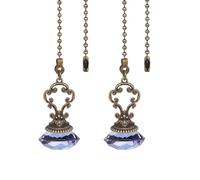 RVHAOODI de 2 pendentifs classiques en bronze et cristal - Chaîne à suspendre - Décation d'intérieur