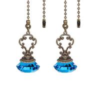 RVHAOODI de 2 pendentifs classiques en bronze et cristal - Chaîne à suspendre - Décation d'intérieur