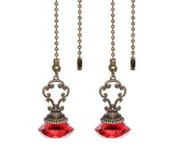 RVHAOODI de 2 pendentifs classiques en bronze et cristal - Chaîne à suspendre - Décation d'intérieur