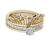 RVHAOODI Detachable Band Rings Ladies Suits Bling Rings Rose Glitter Couple Rings Woman Diamond Rings Engagement Rings Women Flash Suit Finger Alloy