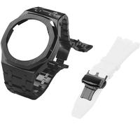 RVHAOODI Ensemble de combinaison de bracelet de montre en métal + bracelet de montre en caoutchouc fluorescent, pour GA2100 GA2110 GAB2100 GM2100 GM2100 Mod Kit pour montre complète