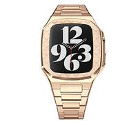 RVHAOODI Ensemble de modification de boîtier et de bracelet de montre en acier inoxydable, pour bracelet 44 mm 45 mm 9 8 7 6 5 4 SE Series pour homme et femme