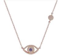 RVHAOODI Evil Eye Pendant Necklace for Women,Dainty Sapphire Devil's Eye Protection Charm Necklace,Lucky Jewelry Gift for Her