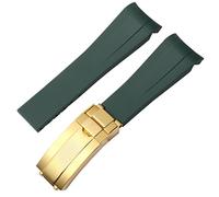 RVHAOODI For Rubber Watch strap male ditongna Green Water Ghost diver green silicone 20mm 21mm watch band