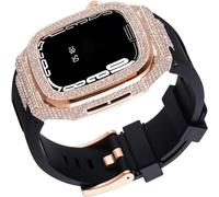 RVHAOODI Kit de bracelet de montre en métal diamant pour 8 7 6 5 4 SE Series 44 mm 45 mm, accessoires de rechange avec outil