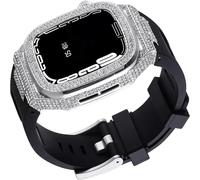 RVHAOODI Kit de bracelet de montre en métal diamant pour 8 7 6 5 4 SE Series 44 mm 45 mm, accessoires de rechange avec outil