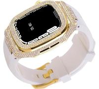 RVHAOODI Kit de bracelet de montre en métal diamant pour 8 7 6 5 4 SE Series 44 mm 45 mm, accessoires de rechange avec outil