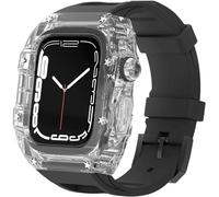 RVHAOODI Kit de bracelet de montre transparent en pour 49 mm, 45 mm, 44 mm, bracelet de montre de sport RM transparent, pour iWatch Series 8/7/6/5/4/SE