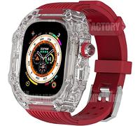 RVHAOODI Kit de bracelet de montre transparent, pour 49 mm Series 8 7 45 mm, bracelet en silicone transparent, pour iWatch 6 5 4 44 mm SE