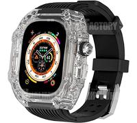 RVHAOODI Kit de bracelet de montre transparent, pour 49 mm Series 8 7 45 mm, bracelet en silicone transparent, pour iWatch 6 5 4 44 mm SE